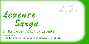 levente sarga business card